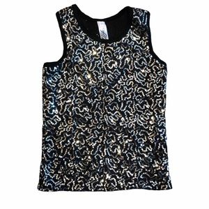 Love U Lots Swirl Sequence Design Tank Top -SZ 6